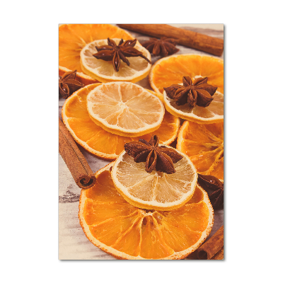 Quadro di vetro verticale Il profumo del Natale