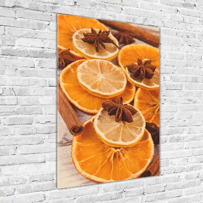 Quadro di vetro verticale Il profumo del Natale