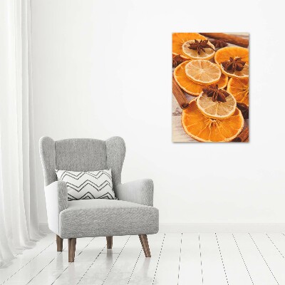 Quadro di vetro verticale Il profumo del Natale