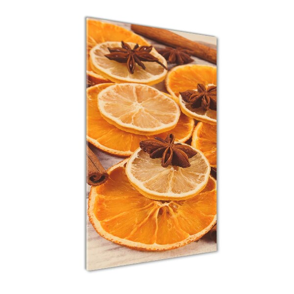 Quadro di vetro verticale Il profumo del Natale