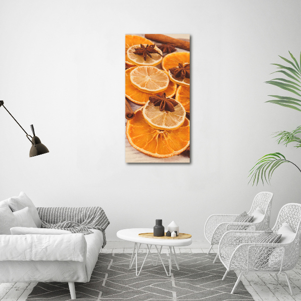 Quadro di vetro verticale Il profumo del Natale