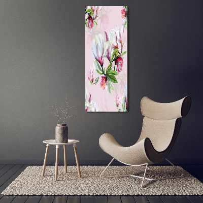 Quadro di vetro verticale Magnolia