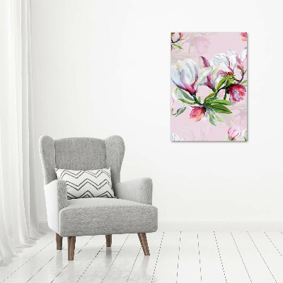 Quadro di vetro verticale Magnolia