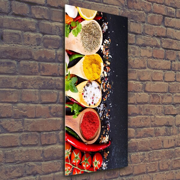 Quadro stampa su vetro verticale Spezie