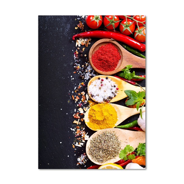 Quadro stampa su vetro verticale Spezie