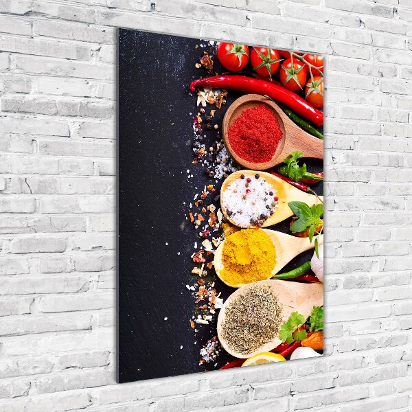 Quadro stampa su vetro verticale Spezie