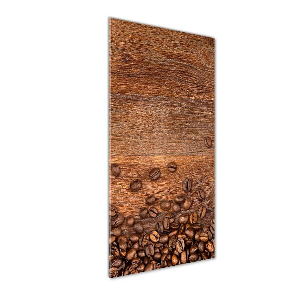 Quadro in vetro verticale Chicchi di caffè