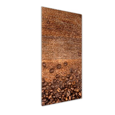 Quadro in vetro verticale Chicchi di caffè