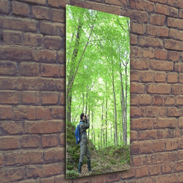 Quadro stampa su vetro verticale Ornitologo