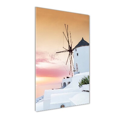 Quadro di vetro verticale Santorini, Grecia