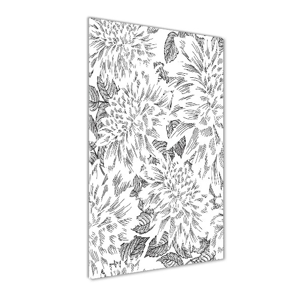 Quadro vetro verticale Peonie