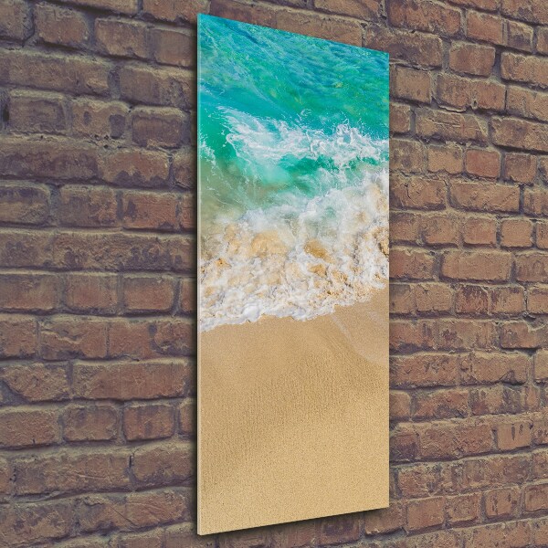 Quadro di vetro verticale Spiaggia e mare