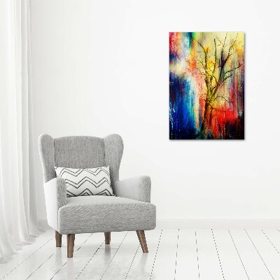 Quadro di vetro verticale Albero astratto