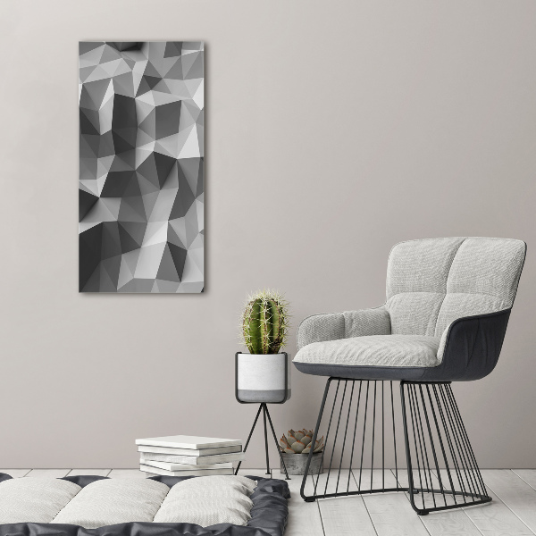 Quadro vetro verticale Triangoli astratti