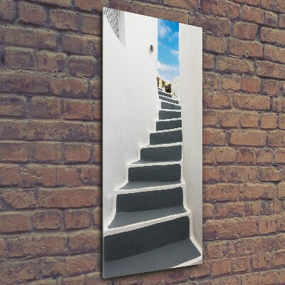 Quadro vetro verticale Santorini, Grecia