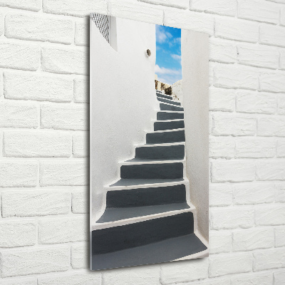 Quadro vetro verticale Santorini, Grecia