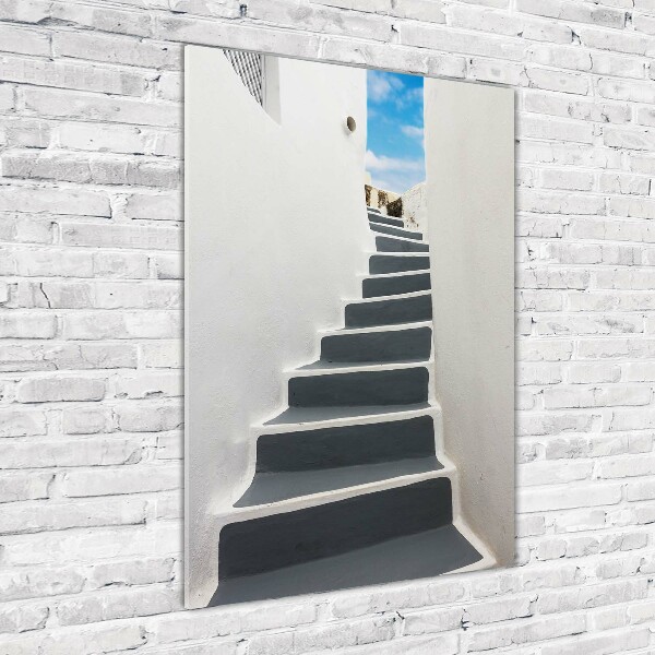 Quadro vetro verticale Santorini, Grecia