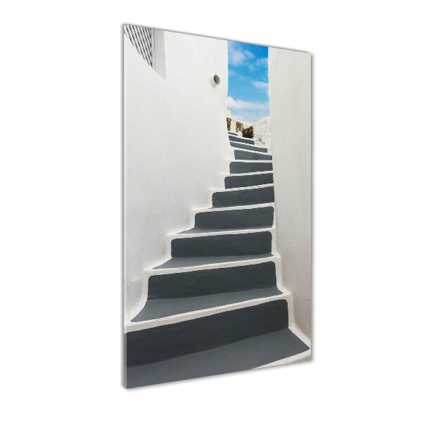 Quadro vetro verticale Santorini, Grecia