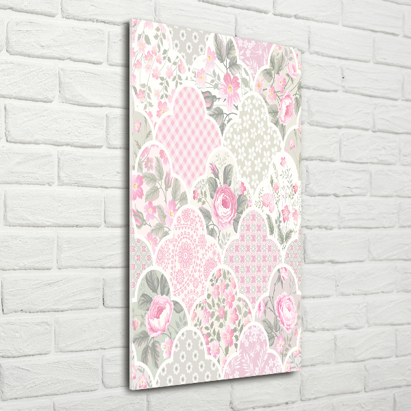 Quadro vetro verticale Rose