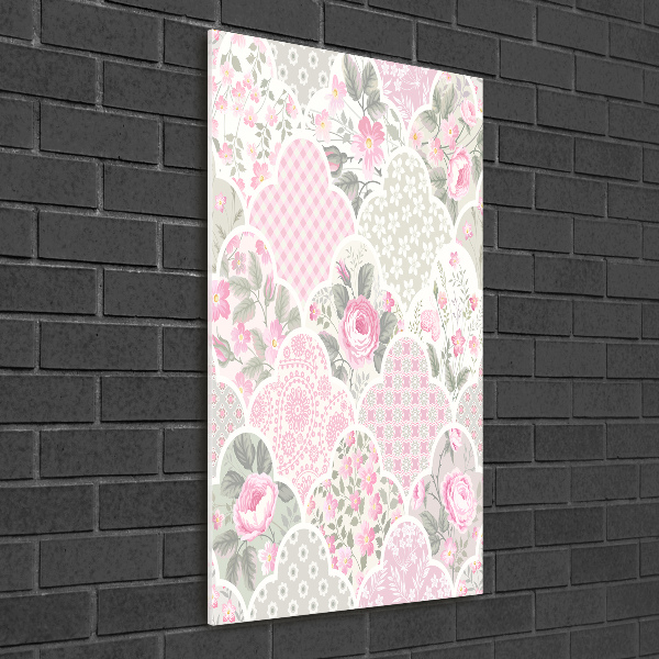Quadro vetro verticale Rose