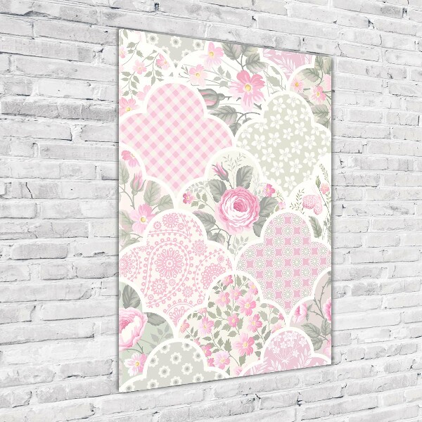 Quadro vetro verticale Rose