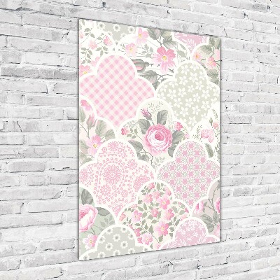 Quadro vetro verticale Rose