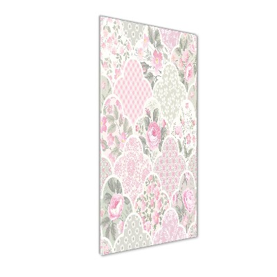 Quadro vetro verticale Rose