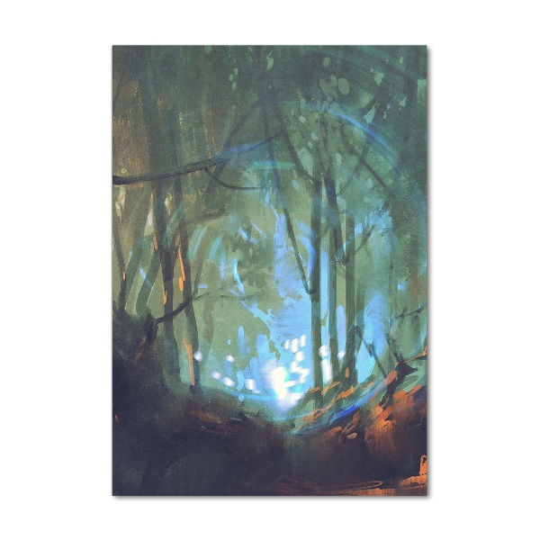 Quadro di vetro verticale Foresta mistica