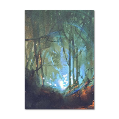 Quadro di vetro verticale Foresta mistica