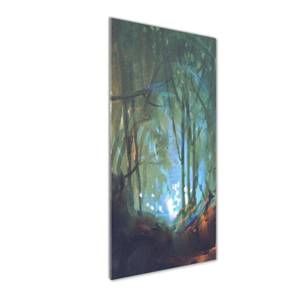 Quadro di vetro verticale Foresta mistica