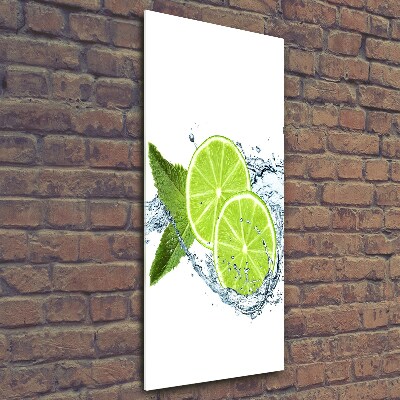 Quadro di vetro verticale Lime