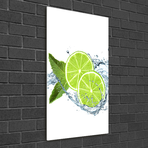 Quadro di vetro verticale Lime