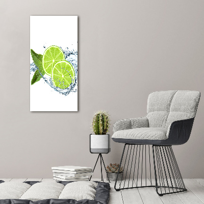Quadro di vetro verticale Lime