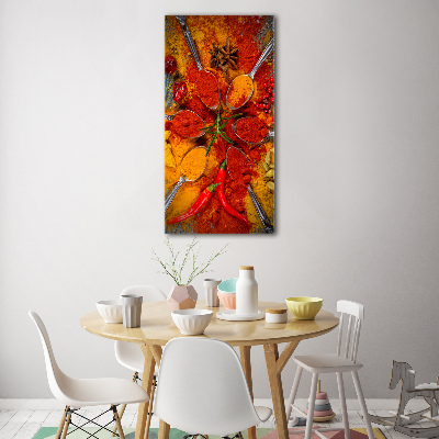 Quadro vetro verticale Spezie