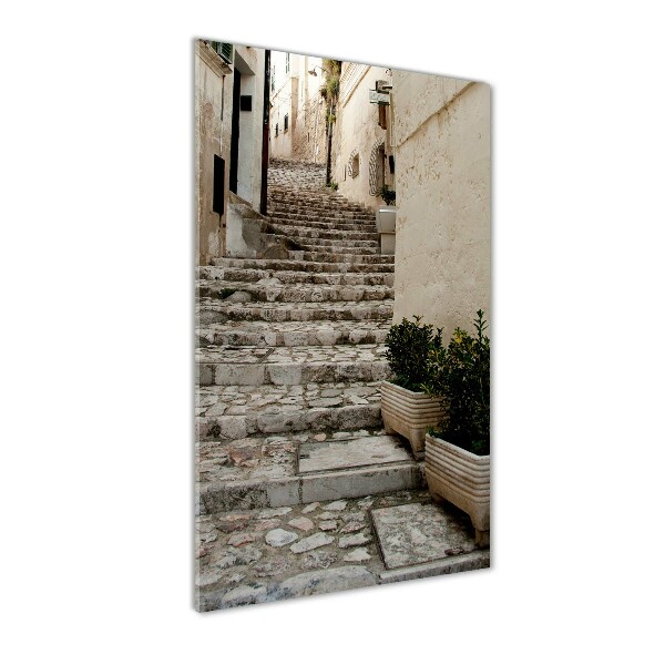 Quadro stampa su vetro verticale Una strada affascinante