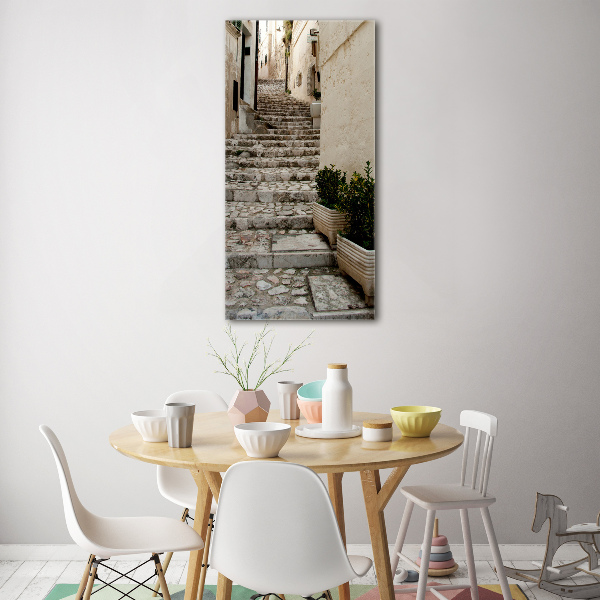 Quadro stampa su vetro verticale Una strada affascinante