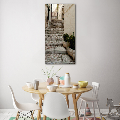 Quadro stampa su vetro verticale Una strada affascinante