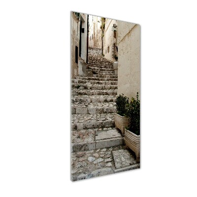 Quadro stampa su vetro verticale Una strada affascinante