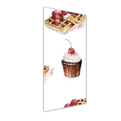Quadro di vetro verticale Muffin e waffle