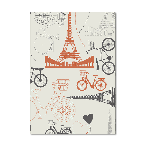 Quadro di vetro verticale Simboli della Francia