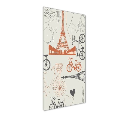 Quadro di vetro verticale Simboli della Francia