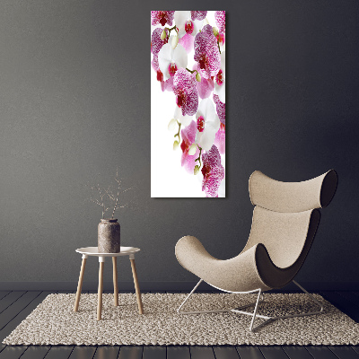 Quadro vetro verticale Orchidea