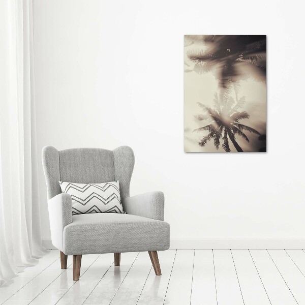 Quadro di vetro verticale Palme