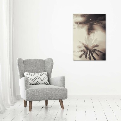 Quadro di vetro verticale Palme