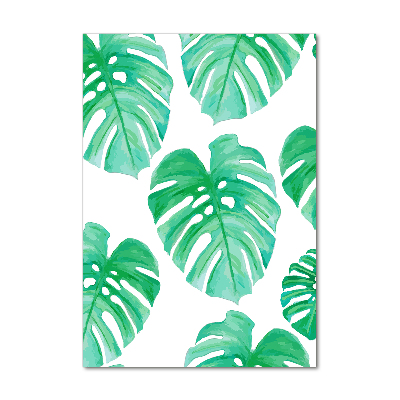 Quadro vetro verticale Monstera