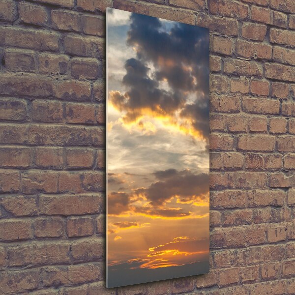 Quadro vetro verticale Cielo al tramonto