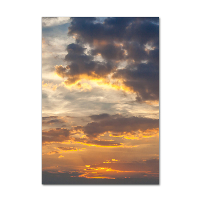 Quadro vetro verticale Cielo al tramonto
