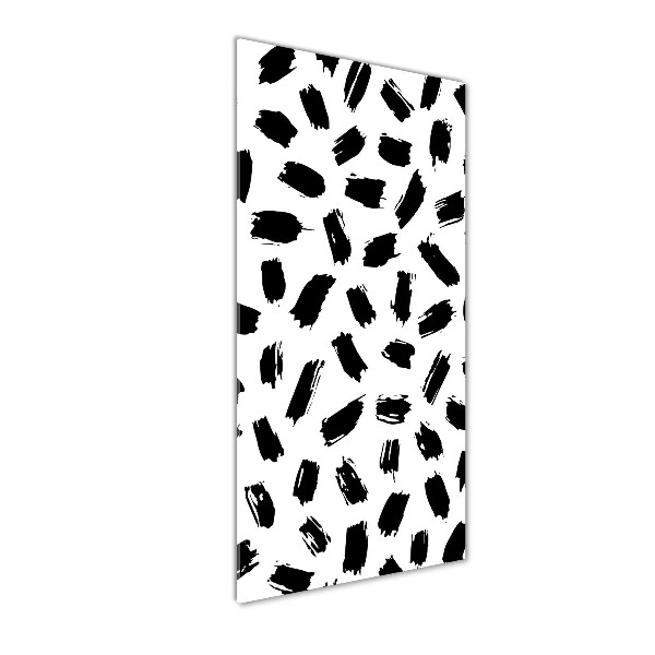 Quadro stampa su vetro verticale Macchie bianche e nere