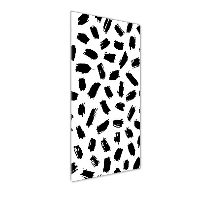 Quadro stampa su vetro verticale Macchie bianche e nere