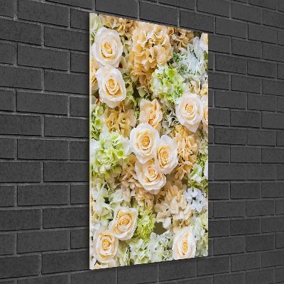 Quadro in vetro verticale Fiori per il matrimonio